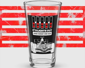 Pint Glass F1, Formula One Pint Glass, F1 Beer Glass, Pint Glass Formula 1, F1 Gifts For Him, Beer Glass Formula 1, Formula 1 Gifts, F1