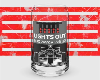 Formula One Can-shaped beer glass, F1 Pint Glass, Pint Glass Formula 1, Beer Glass F1, Formula One Beer Glass, F1 Gifts for him, F1 Gifts