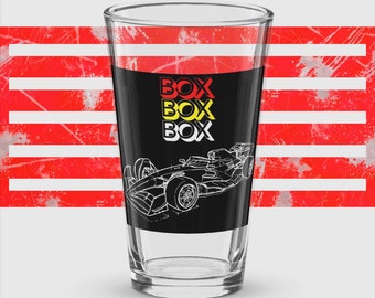 F1 Beer Glass, Formula 1 Race Car Pint Glass, Box Box Box F1 Beer Glass, Formula 1 Pint Glass, Pint Glass Formula One, F1 Gifts For Him, F1