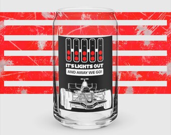 F1 Lights Out Beer Glass, F1 Can-Shaped Pint Glass, Formula 1 Beer Glass, Pint Glass F1, Beer Glass Formula One, Gifts For Him, F1 Gifts