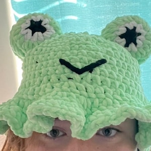 Gehäkelte Frosch Mütze