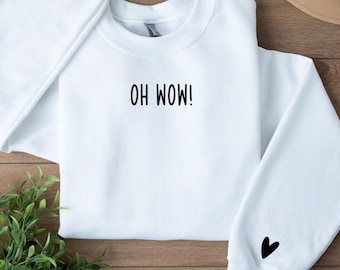 Set of iron-on patches "Oh Wow!" in various colors, iron-on patch with saying, shirt, patch, neon iron-on image, plot, DIY fashion, iron-on patch