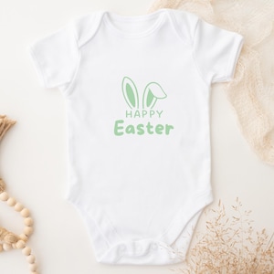 Iron-on patch &quot;Happy Easter&quot; in various colors, Easter bunny with saying, shirt, patch, neon iron-on patch, plotter, DIY fashion, iron-on patch