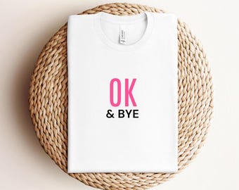 Set of iron-on patches "OK&Bye", iron-on patch in various colors, iron-on patch with saying, shirt, patch, neon, plot, DIY fashion, iron-on patch