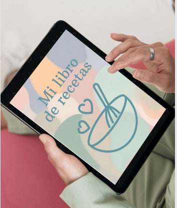 mi libro de recetas, digital , template, libro de cocina personal,  Goodnotes, Notability,  imprimible  PDF, DIN A4, 161 pages, download.