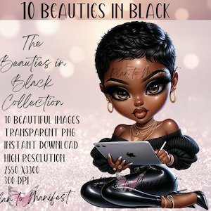 Chibi Clipart Doll Bundle Glam Chibi Doll Clipart Chibi Dolls Clipart Black Girls Latina Chibis Fashion Girl Bundle Chibi Bundle Doll Bundle