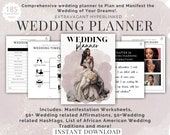 WEDDING PLANNER for African American Woman Hyperlinked Digital Planner Bride Digital Wedding Planner Affirmations Black Bride Planners