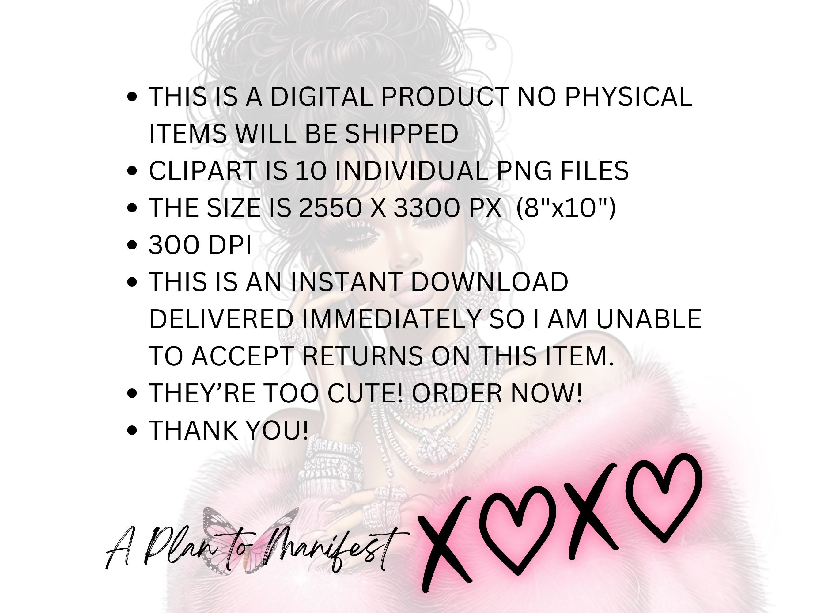 Fashion Model Clipart Glam Girl Clipart Fashion Girl Bundle Pretty Girl