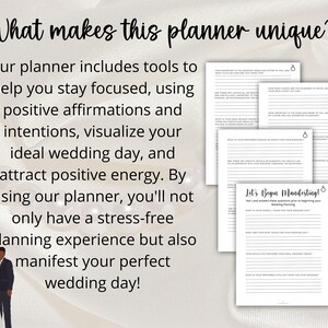 BLACK BRIDE PLANNERS Wedding Planner for African American Woman Hyperlinked Digital Planner Bride Affirmations Goodnotes Wedding Planner image 2