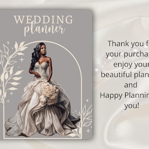 BLACK BRIDE PLANNERS Wedding Planner for African American Woman Hyperlinked Digital Planner Bride Affirmations Goodnotes Wedding Planner image 9