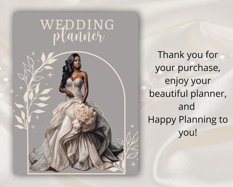 BLACK BRIDE PLANNERS Wedding Planner for African American Woman Hyperlinked Digital Planner Bride Affirmations Goodnotes Wedding Planner image 9