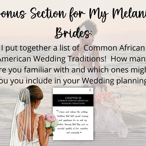 BLACK BRIDE PLANNERS Wedding Planner for African American Woman Hyperlinked Digital Planner Bride Affirmations Goodnotes Wedding Planner image 6