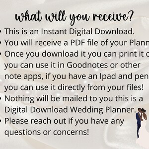BLACK BRIDE PLANNERS Wedding Planner for African American Woman Hyperlinked Digital Planner Bride Affirmations Goodnotes Wedding Planner image 8