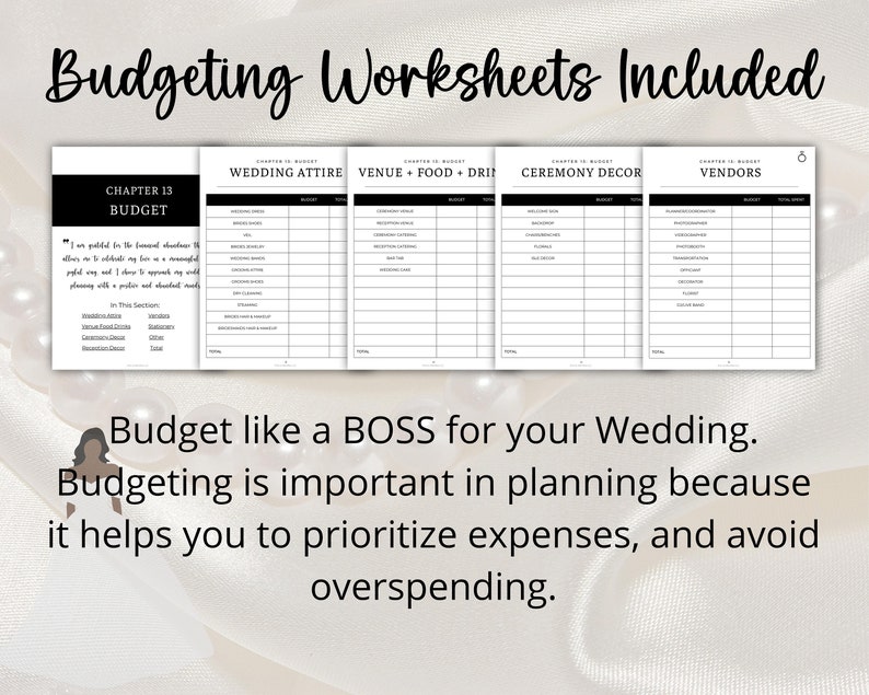 BLACK BRIDE PLANNERS Wedding Planner for African American Woman Hyperlinked Digital Planner Bride Affirmations Goodnotes Wedding Planner image 5