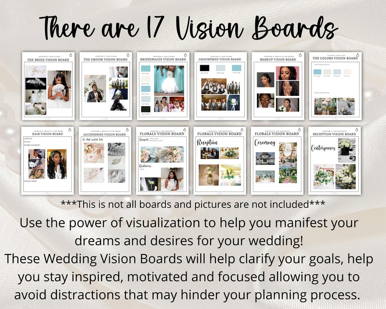 BLACK BRIDE PLANNERS Wedding Planner for African American Woman Hyperlinked Digital Planner Bride Affirmations Goodnotes Wedding Planner image 4