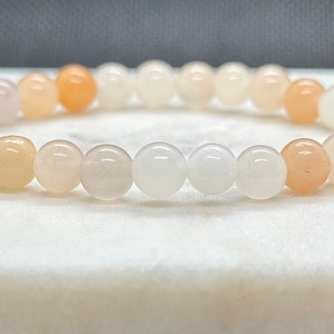 Peach Aventurine Crystal Bracelet - Natural Gemstones - Chakra Bracelet - Handmade Jewelry - Gifts for Her