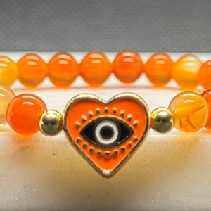 Karneol Armband - Edelstein Perlen Armband - Kristall Schmuck - Geschenke für Sie