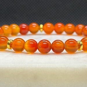 Karneol Armband, Edelstein Perlen Armband, Kristall Schmuck, Geschenke für Sie