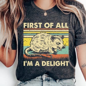 Grappig shirt met opossumliefhebber: retro sarcastisch dierenshirt