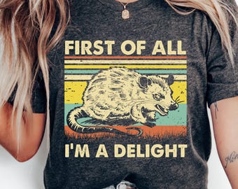 Sarcastic Opossum Lover T-Shirt: Retro Animal Graphic Tee