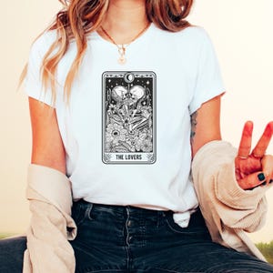 t shirt Tarot karte die Liebenden,