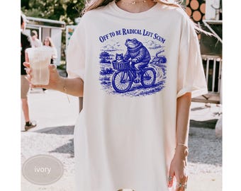 Off to Cause A Kerfuffle Shirt, Radical Left Scum Sweatshirt, Cottage Core T Shirt, Funny Frog Tee, Retro Political TShirt