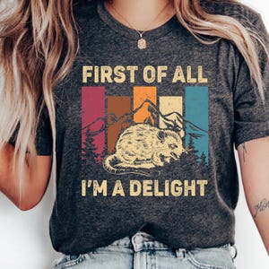 Funny Opossum Lover-T-shirt: T-shirt met retro dierenprint