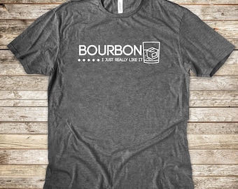Bourbon Lover T-shirt: Unisex Whiskydrickare Gåva Fars dag Gåva till pappa