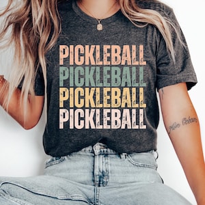 Lustiges Pickleball T-Shirt unisex, Pickleball Süchtiger Grafik-T-Shirt, Pickleball Spruch lustig, Retro Pickleball T-Shirt Geschenk