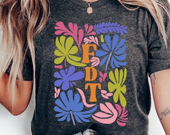 T-shirt met bloemen en anti-troef: FDT-shirt Subtiel politiek protest-T-shirt