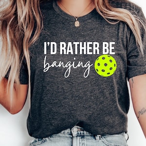 T-shirt amusant pour le pickleball : « Je préfère taper »