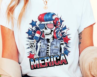 USA-flaggan T-shirt: 4 juli patriotisk Bella Canvas-tröja
