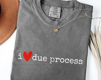 I Heart Due Process Comfort Colors T-Shirt