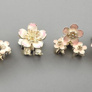 Sakura Cherry Blossom Flower Japanese Korean Mini Jaw Hair Clips Set | gift for her