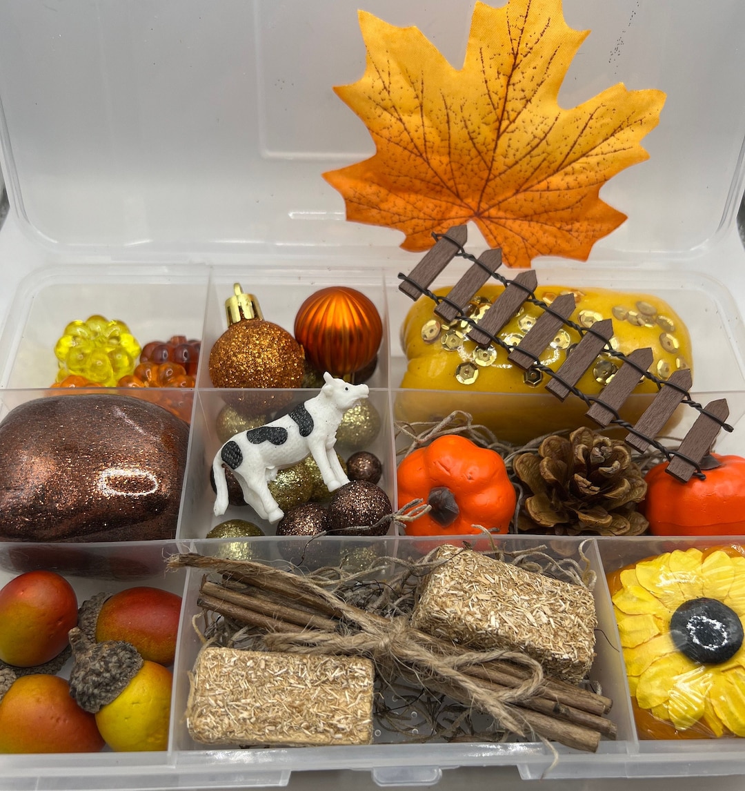 Fall Playdough Sensory Kit, Harvest Playdough Kit, Thanksgiving