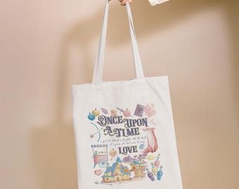 Once Upon a Broken Heart, Evangeline Fox, Girly Illustrated Fairytale style tote bag