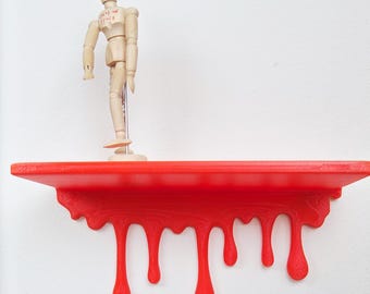 Dripping Shelf: Modern Surrealist Wall Decor