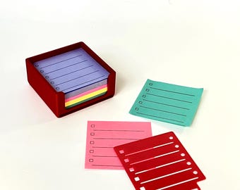Post It Holder with Bulletin Stencil, Desk Organizer, Office Supplies