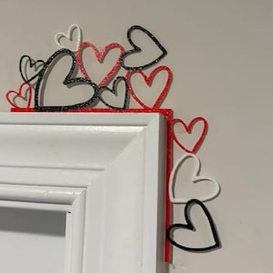 Decoração de canto de porta impressa em 3D | Detalhe de coração