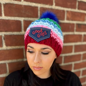 Handmade Custom Chucky Child’s Play Good Guy Doll Knit Hat Beanie Horror Movie