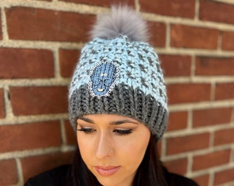 Handmade Custom Pinhead Cenobite Hellraiser Knit Hat Beanie Horror Movie