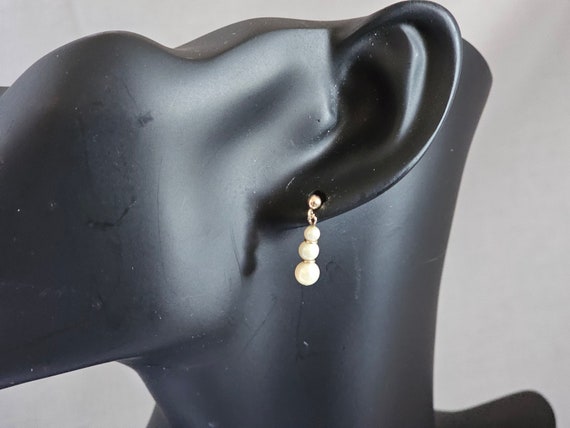 14k dangle pearl earrings - image 9