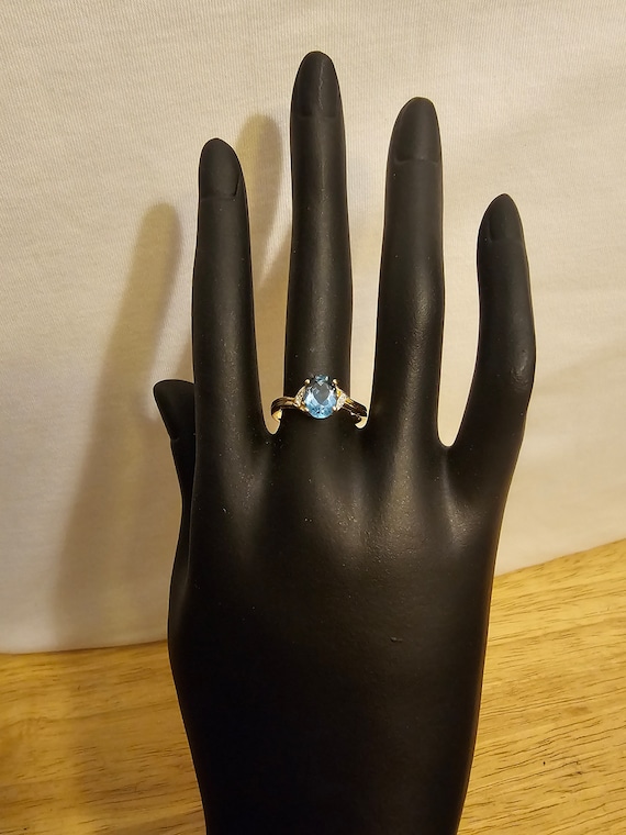 14k blue topaz ring