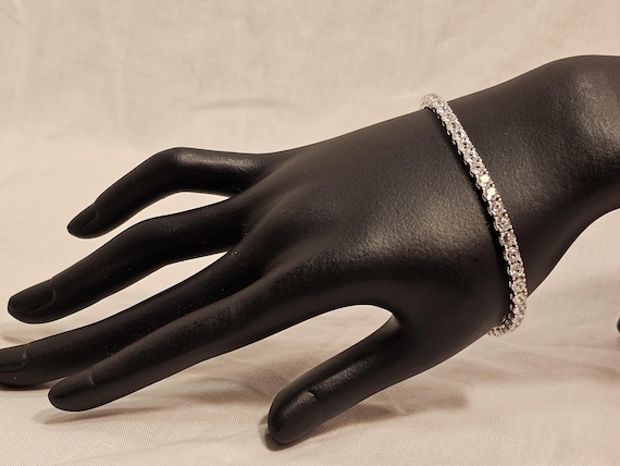 Sterling silver tennis bracelet