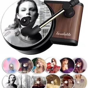 12pcs Custom pop star car air freshener, Car Vent Clip Perfume diffisers , Mini record player for car, Turntable freshener, Gift for her