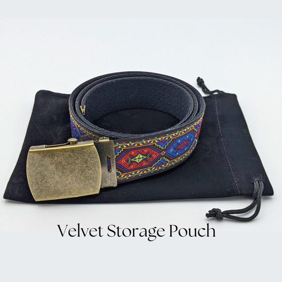 Colorful Patterned Belt with Gold Buckle Girl main image 2