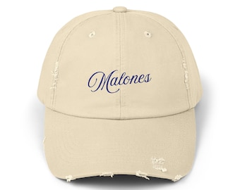 Gorra Malones con el logo / gorra estilo "dad hat" desgastada, diseño con nombre bordado