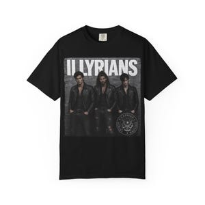 Illyrians ACOTAR photo T-Shirt | Rock band inspired tee, vintage black-and-white print image 2