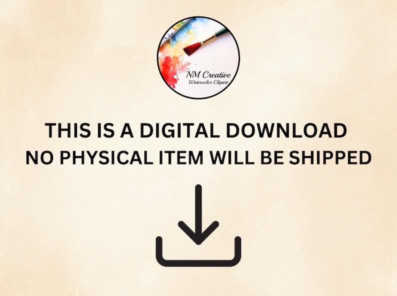 May include: A digital download graphic with a white background and black text that reads "THIS IS A DIGITAL DOWNLOAD NO PHYSICAL ITEM WILL BE SHIPPED". A black downward arrow icon is below the text.