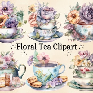 Teacup Clipart Tea Clipart Teacup Floral Vintage Tea Cups Tea Party Clipart Tea  Cups Clipart Teapots Digital Collage Sheet Fussy Cut,cricut -  Israel